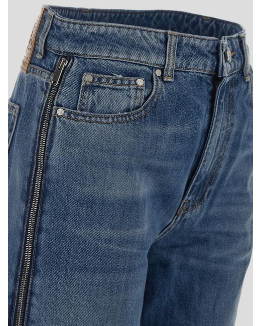 Stella McCartney Blue Zipped Straigth-leg Jeans