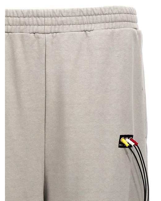 Doublet Gray 'Rca Cable Embroidery' Joggers for men