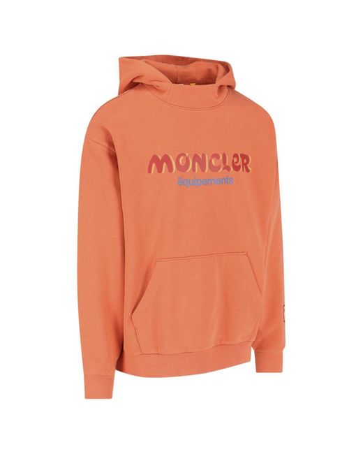 Moncler Genius Orange X Salehe Bembury Logo Hoodie for men