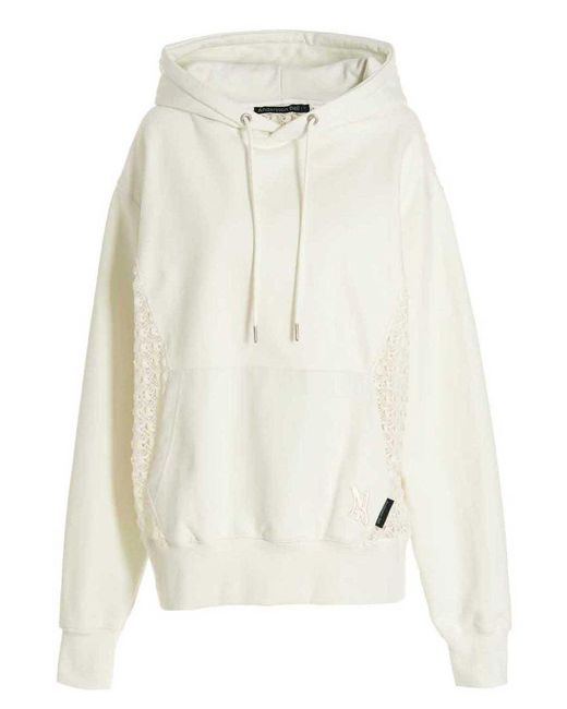 ANDERSSON BELL White 'mesh Panel Contrast' Hoodie for men
