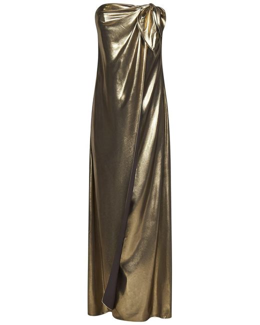 Ralph Lauren Natural Brigitta Long Dress