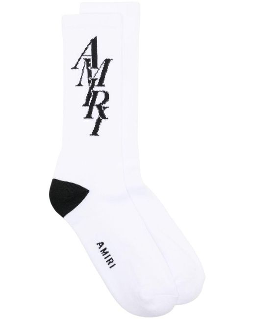Amiri White Stack-jacquard Socks for men