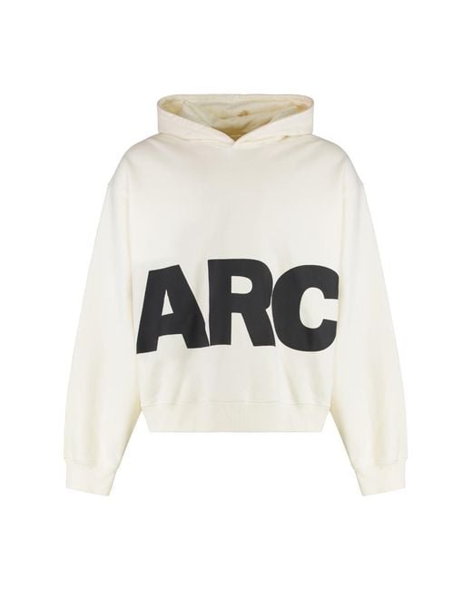B1 Archive Men's White Cotton Hoodie