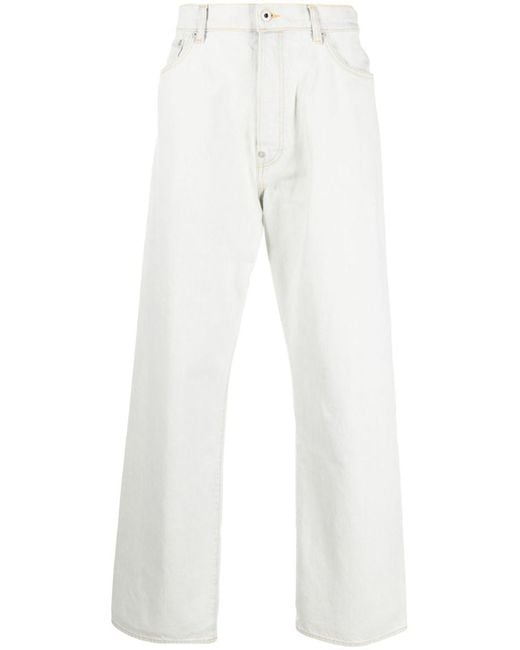 KENZO White Suisen Straight-leg Jeans for men