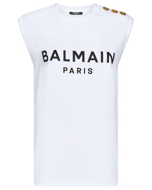 Balmain Blue Paris T-Shirt
