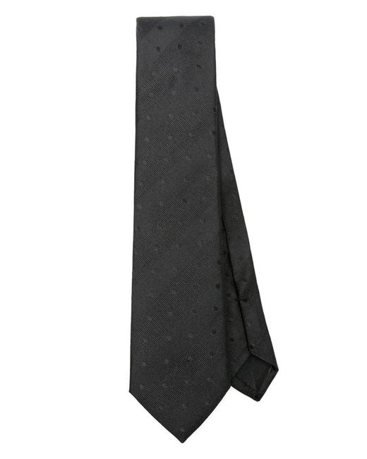 Saint Laurent Black Polka Dot Tie Clothing for men