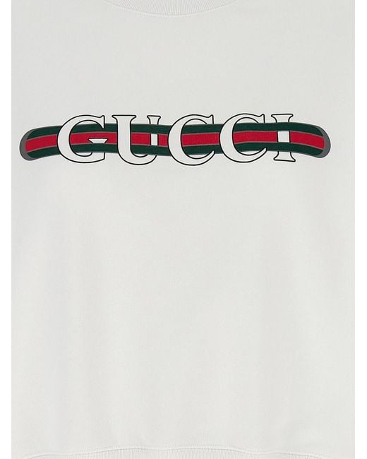 Gucci White Web' Sweatshirt