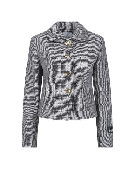 Patou Gray Crop Tweed Jacket