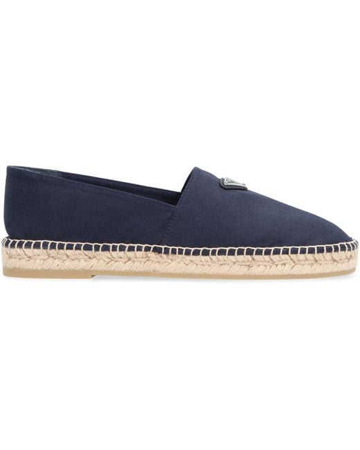Prada Blue Canvas Espadrilles for men