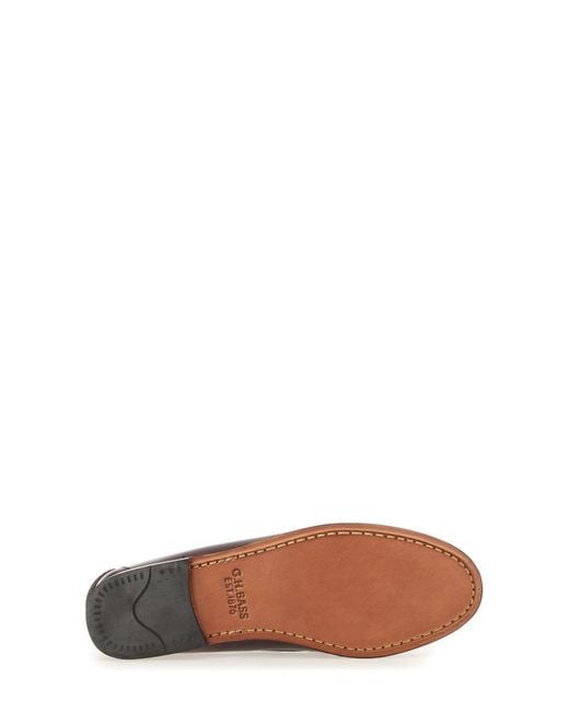 G.H.BASS Brown Moccasin "Weejuns Esther Kiltie"