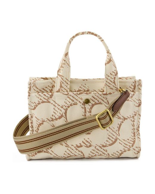 COACH Metallic Maxi Signature Canvas Cargo Tote 26 Bag