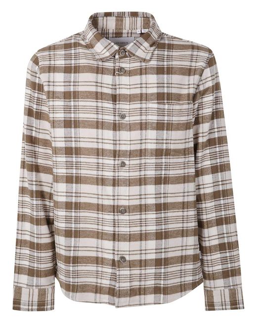 Les Deux Gray "Lennon Check" Overshirt for men