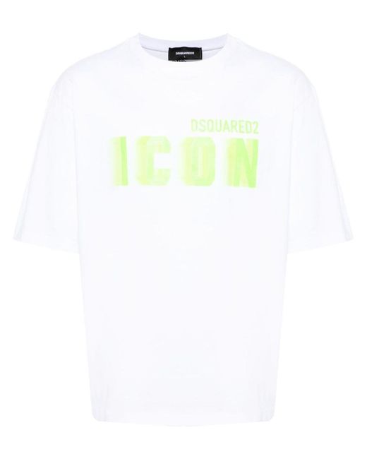DSquared² White T-shirt With Logo Print for men