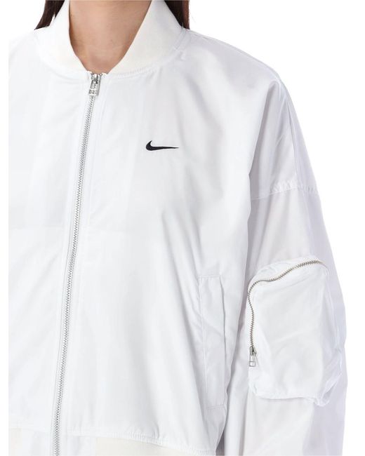 Nike White Bomber Jacket