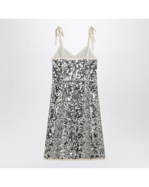 Prada Gray Sequin Dress