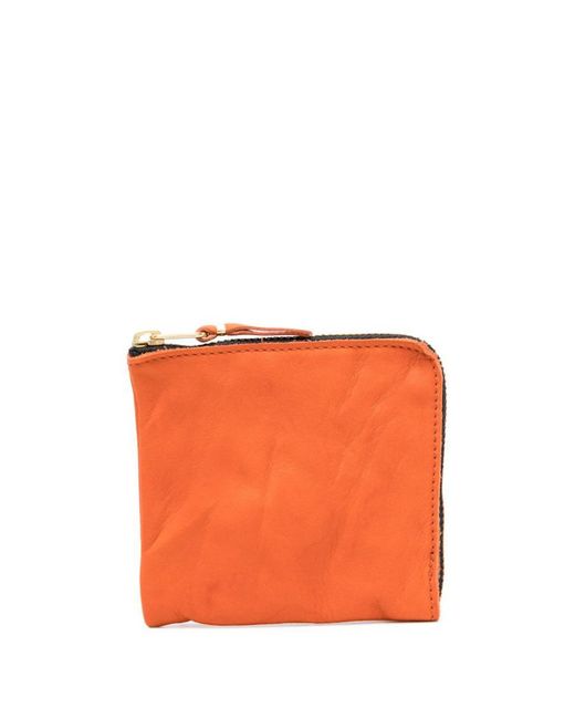 Comme des Garçons Orange Zipped Leather Wallet for men