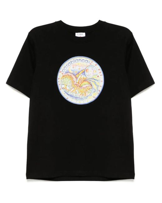 Casablanca Black The Four Elements T-Shirt for men