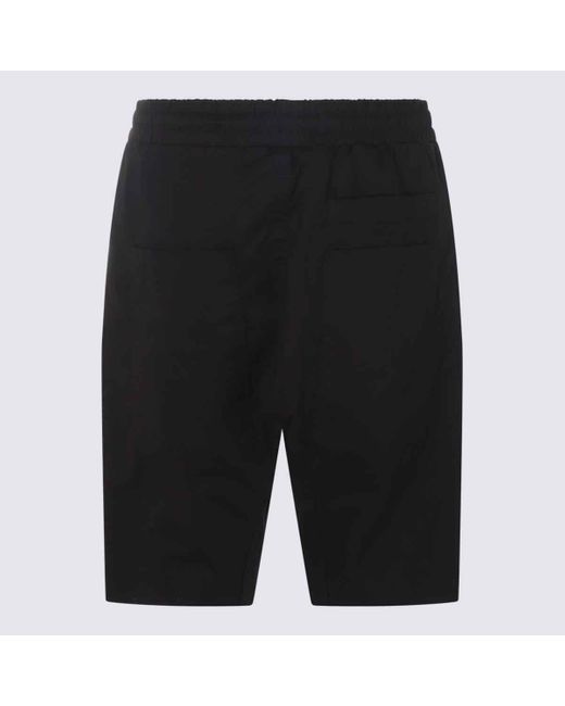 Thom Krom Black Cotton Shorts for men