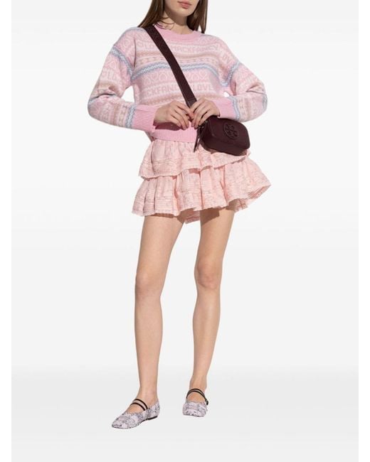 Tory Burch White Tweed Ballerinas