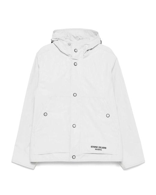 Stone Island White Coat for men