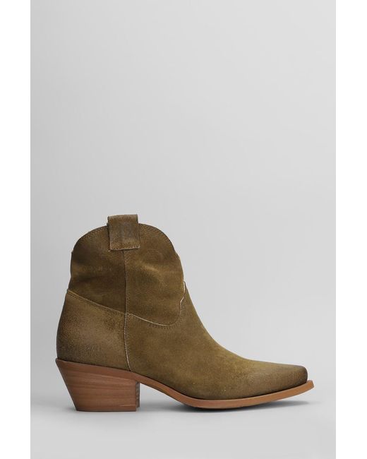 METISSE Brown Texan Ankle Boots