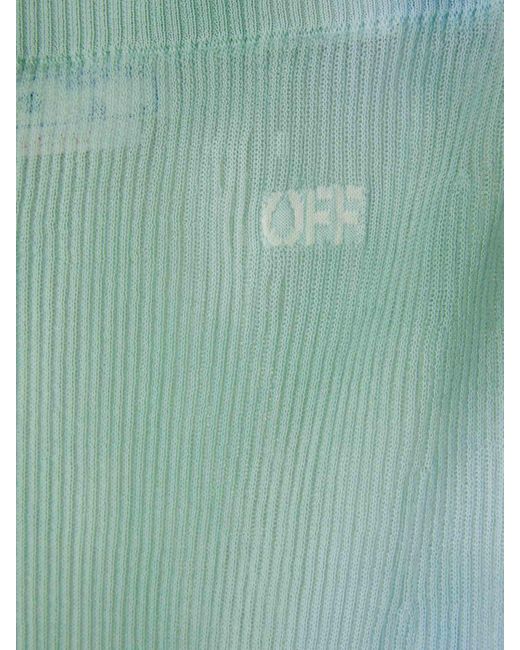 Off-White c/o Virgil Abloh Green Knit Maxi Skirt