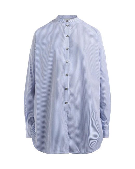Studio Nicholson Blue Granded Collar Shirt