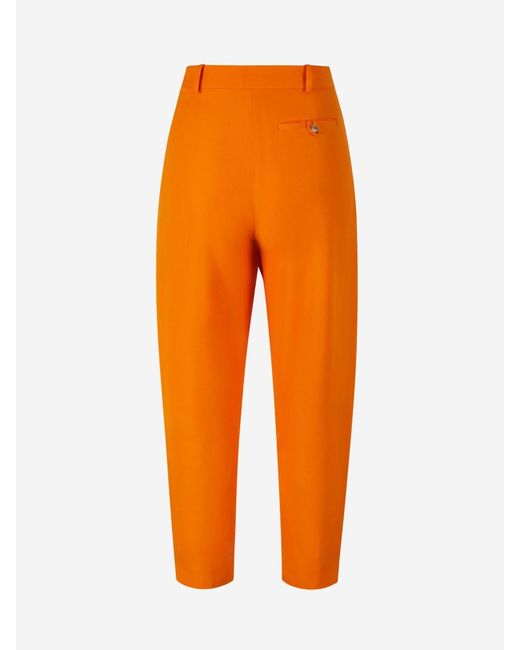 Stella McCartney Orange Viscose Culotte Pants