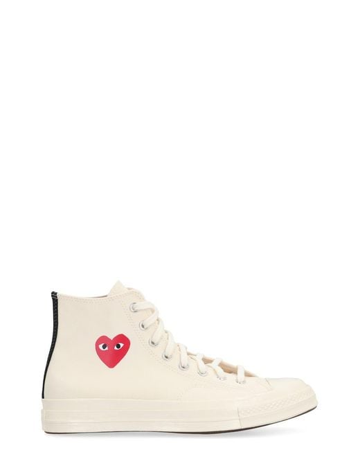 COMME DES GARÇONS PLAY Pink Small Heart Hi Top for men