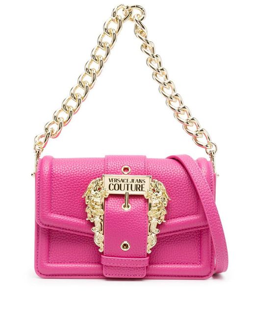 Versace Pink Baroque-buckle Shoulder Bag
