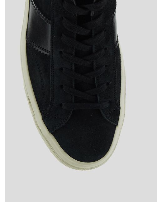 Tom Ford Black Suede Cambriged Sneakers for men