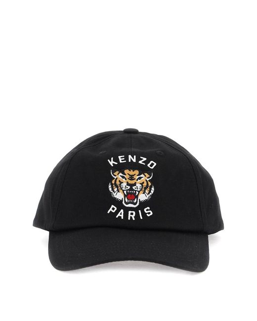KENZO Black Lucky Tiger Baseball Cap for men