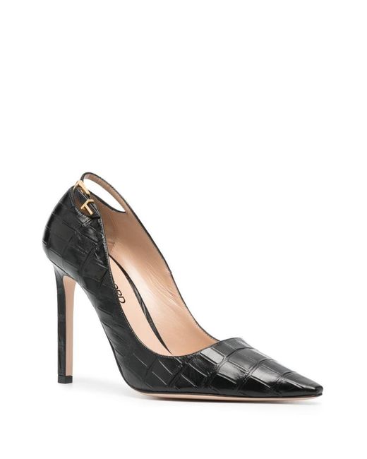 Tom Ford Black Angelina 105mm Leather Pumps