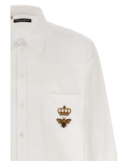 Dolce & Gabbana White Martini Shirt, Blouse for men