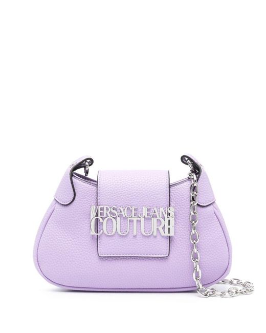 Versace Purple Shoulder Bag With Logo
