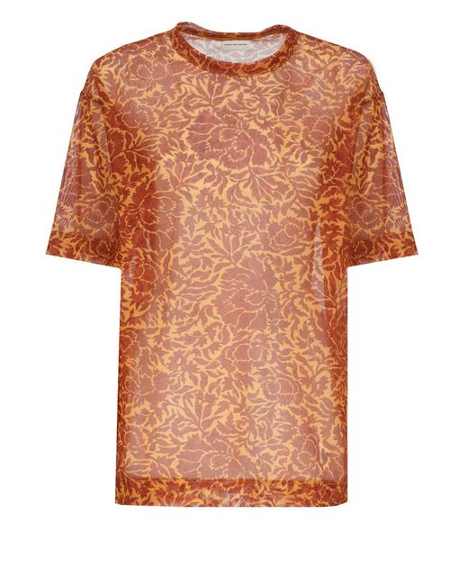Dries Van Noten Orange Short Sleeve T-Shirt