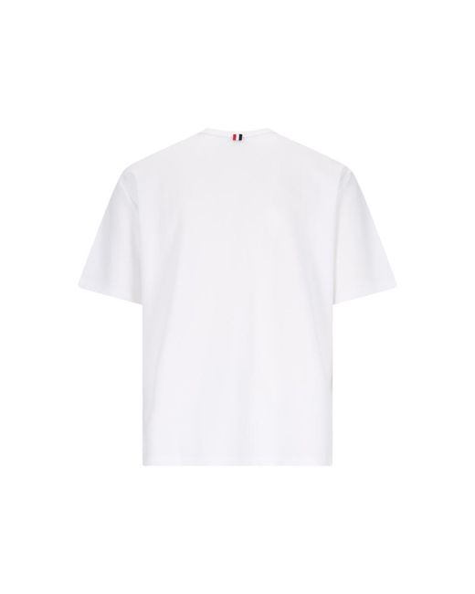 Thom Browne White Oversized T-shirt for men