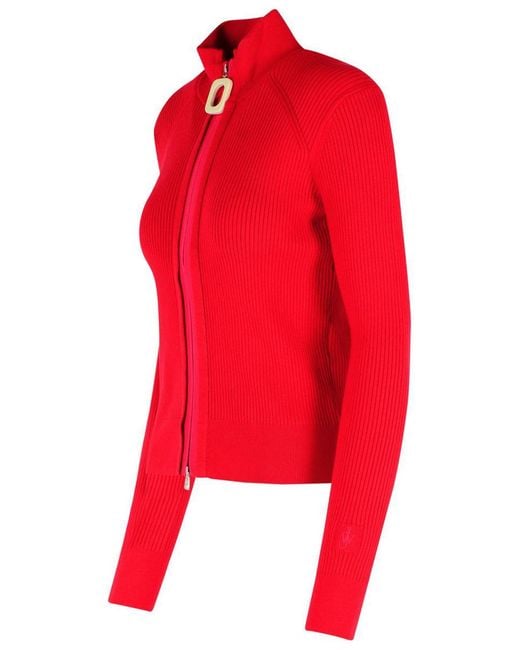 J.W. Anderson Red Crimson Cotton Blend Turtleneck Sweater
