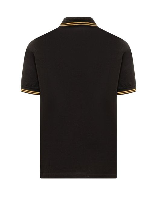 Versace Black Polo Shirt With Medusa Face, for men