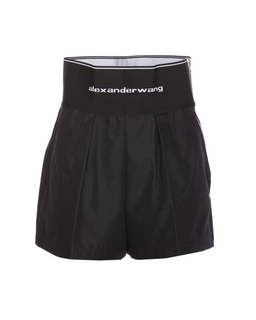 Alexander Wang Black Safari" Shorts With Logo