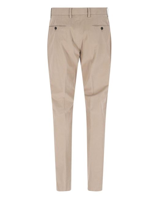 Zegna Natural Cotton Chino Pants With Medium Waist for men