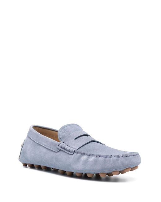 Tod's Gray Gommino Suede Driving Loafers for men