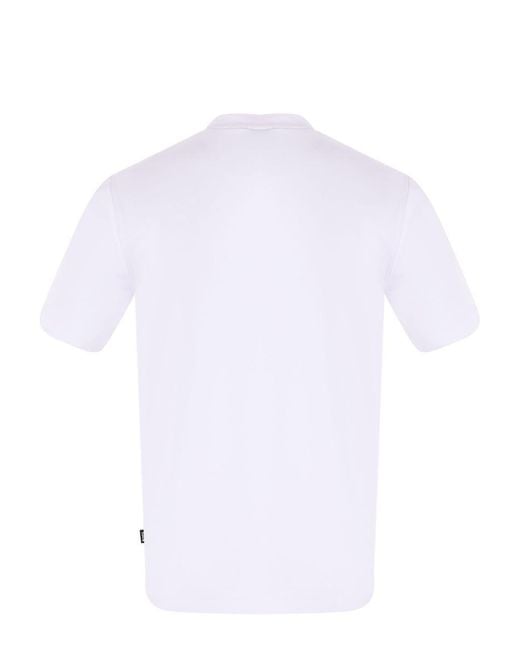 Boss White Cotton T-shirt for men