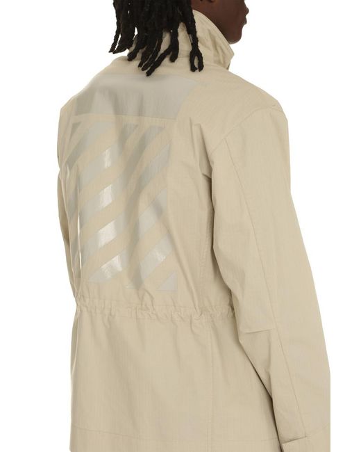 Off-White c/o Virgil Abloh Natural Multi-pocket Cotton Jacket for men