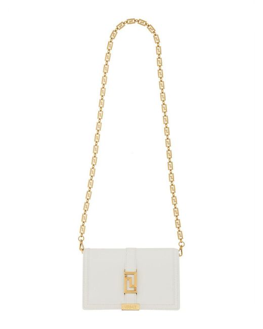 Versace White Mini Greek Goddess Bag