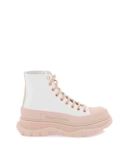 Alexander McQueen Pink Tread Slick Boots for men