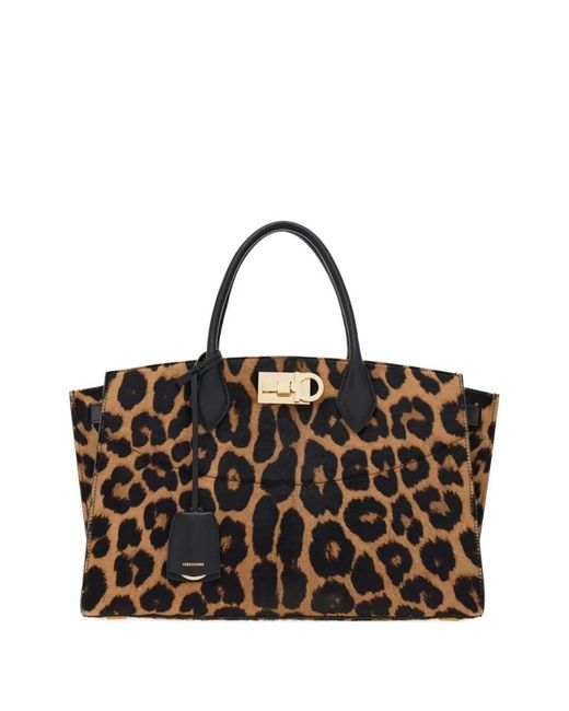 Ferragamo Black New Studio Large Soft Bag