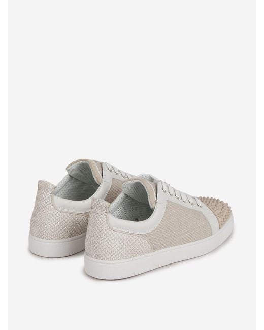 Christian Louboutin White Louis Junior Spikes Sneakers for men