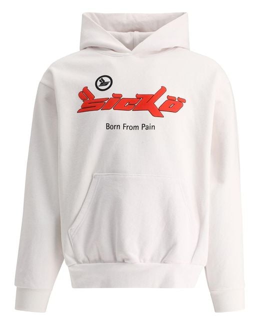 SICKO / Born From Pain White "Born From Pain" Hoodie for men