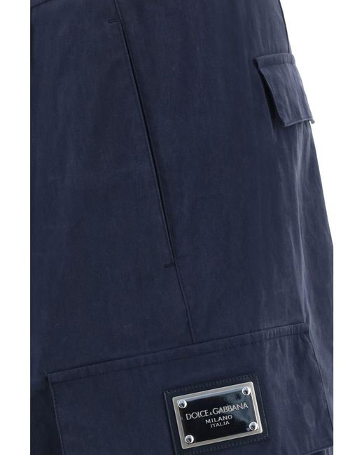 Dolce & Gabbana Blue Pantaloni Cargo for men